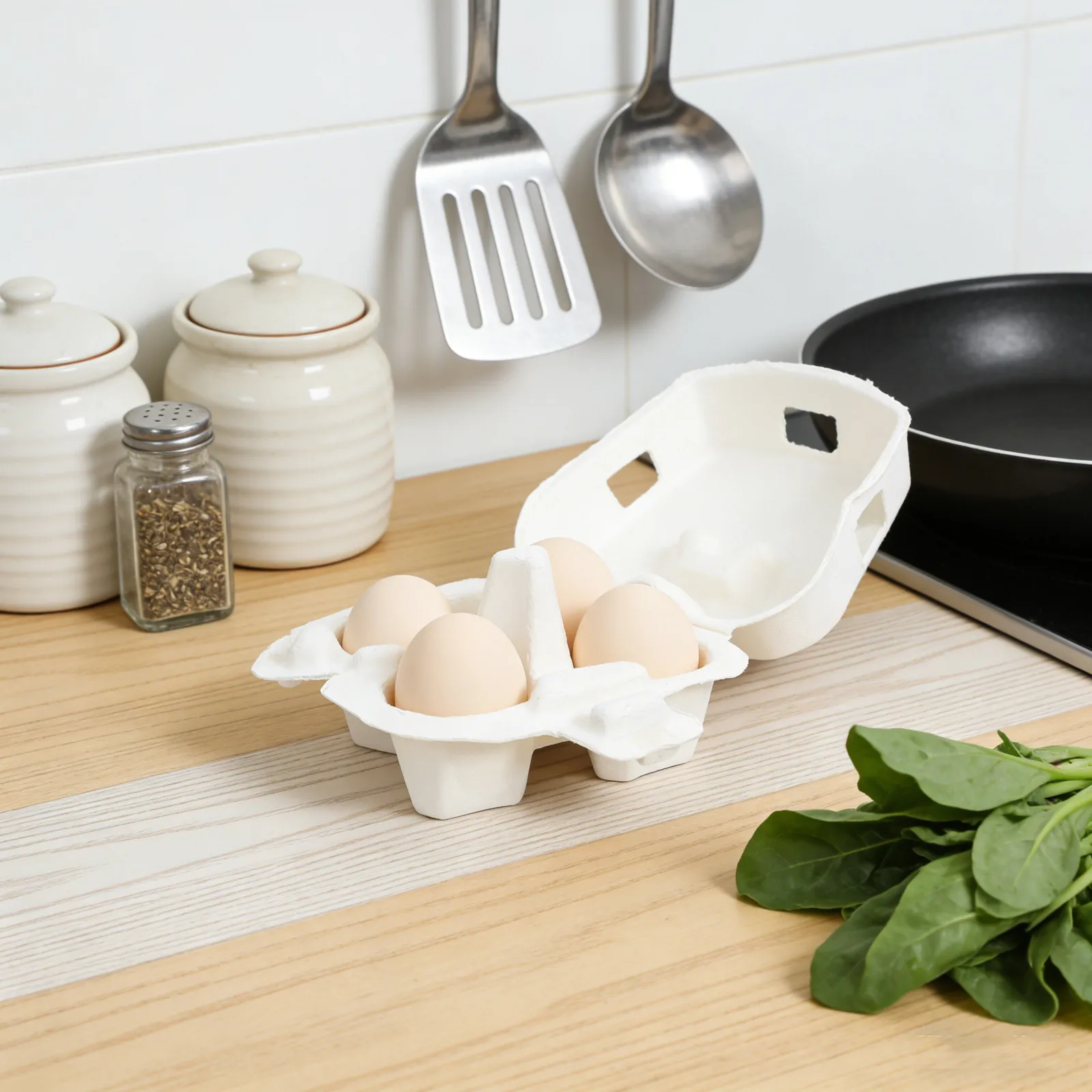 30Pcs Heart Shaped Egg Cartons Paper Pulp Egg Tray Stable Stackable Protector Box for Farm Storage Home Kitchen Packaging