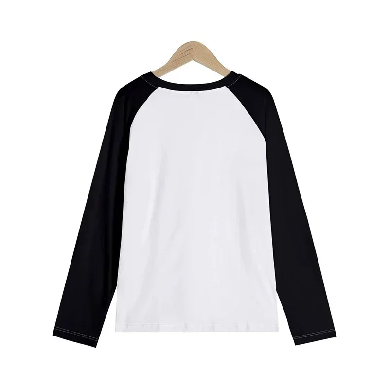 Girls Funny Climb Cute Cat Design Print T-shirt Long Sleeve Crew Neck Casual All Season Women's Graphic Y2k Clothing Tops Tees