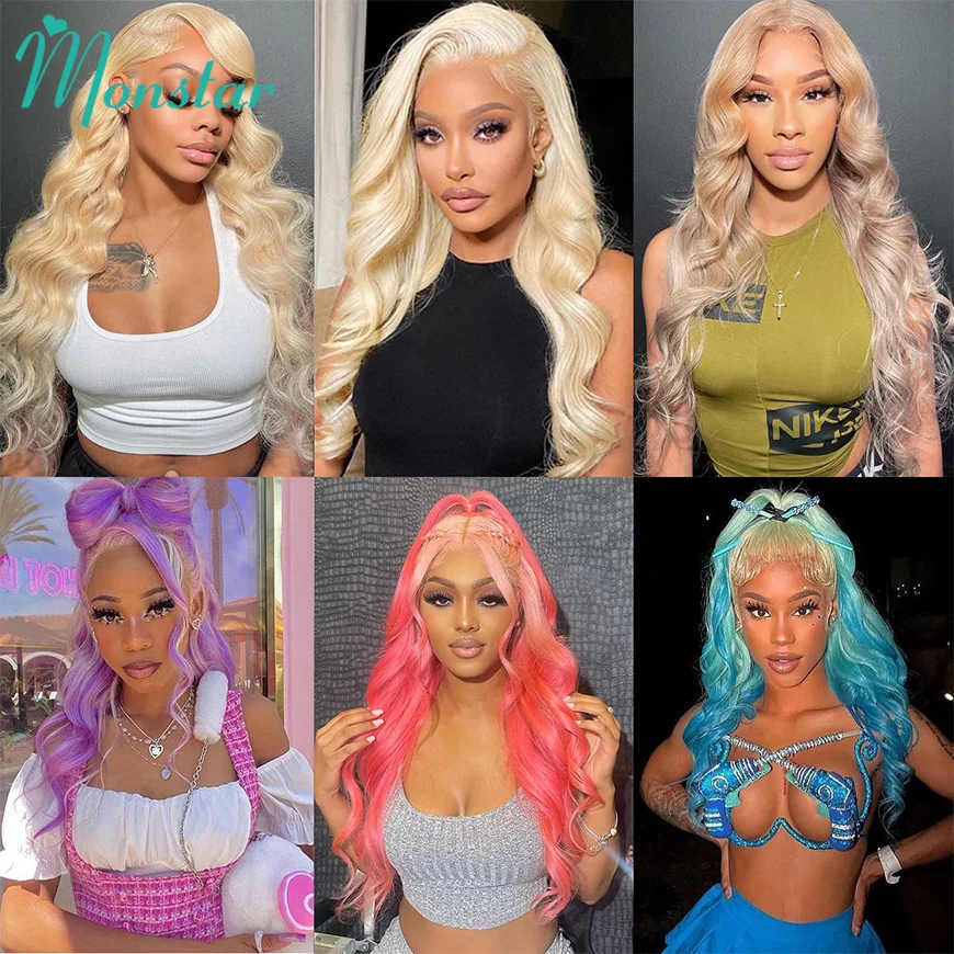613 Blonde Colored Bundles Body Wave Bundles Human Hair Brazilian Hair Weave Bundle Remy 100% Human Hair 30 Inch Hair Extensions image 6