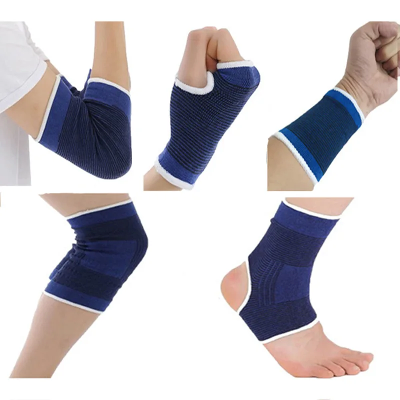 Bande de protection élastique pour le sport, 2 pièces, coudières, genouillères, fitness, gym, bracelet, manchon, bandage, rinçage, orthèse, support