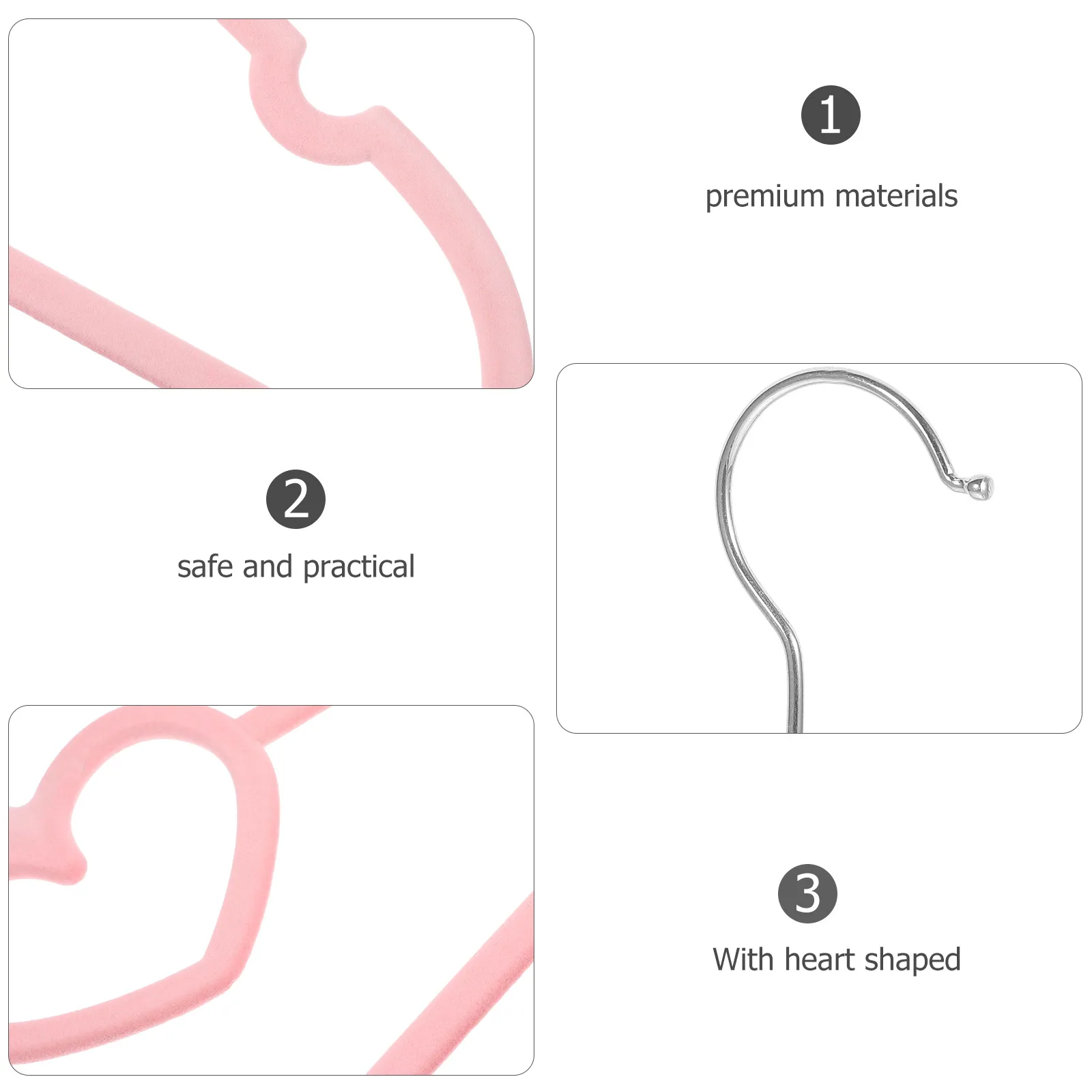 

10 pcs Non-slip Clothes Hangers Heart Shaped Swivel Hook Space Saving For Coat Dress Shirt Skirt Suit Closet Plastic