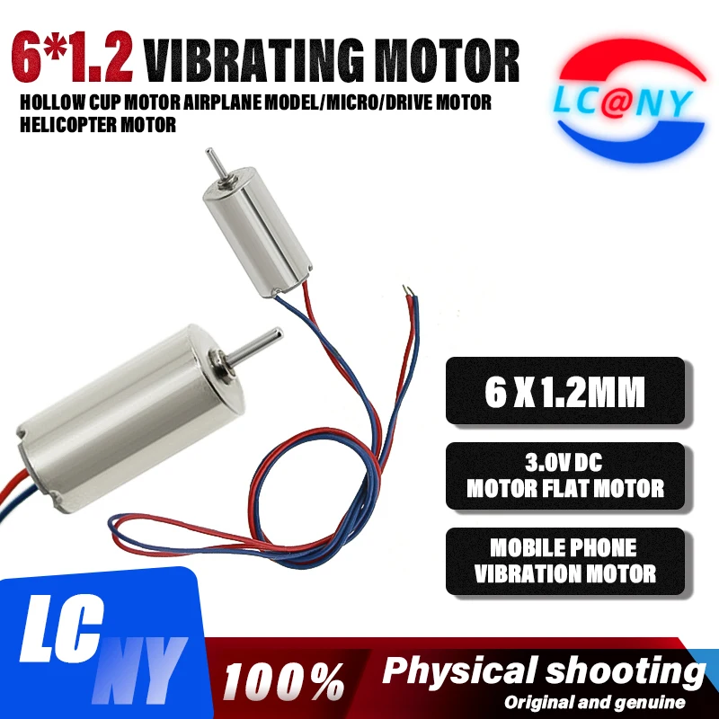 10Pcs/lot Tip 6x12mm hollow cup motor Airplane model/micro/drive motor Helicopter motor 6x12mm Toy airplane motor