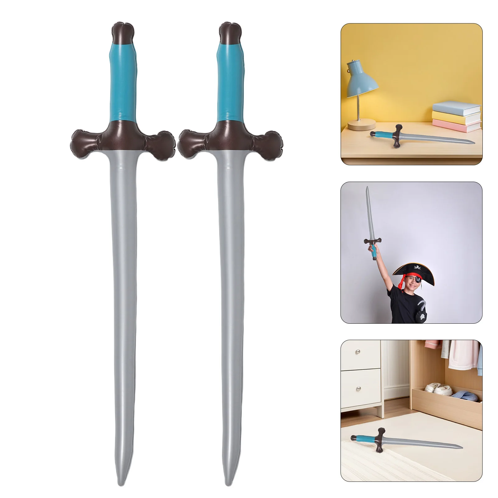 

9Pcs Inflatable Pirate Swords Safe PVC Lightweight Kids Role Play Props Birthday Party Cosplay Pirate Events Inflatable Swords