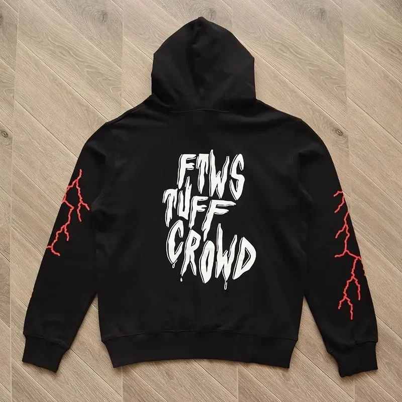 FTWS TUFF CROWD ins stars The same skull letter men's and women's cotton pullover hoodie