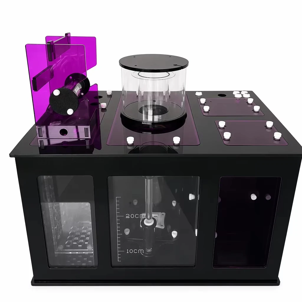 Customisable ZOOBAM Multi-chamber Aquarium Sump System Made of Acrylic with Built-in Float ATO