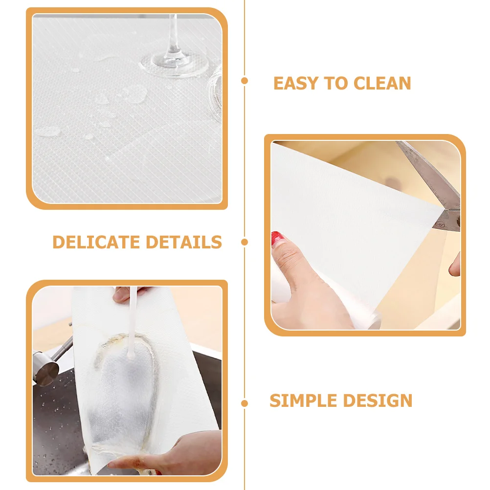 1 لفة واضحة درج بطانة المطبخ خزانة الرف بطانة النفط برهان غير لاصق إيفا حصيرة للأدراج خزائن الحمامات متعددة #6