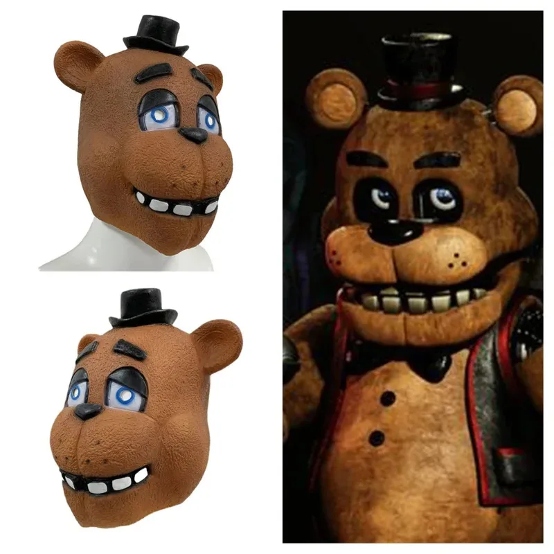 2025 Halloween Cosplay Halloween Animal Terror at Freddy Cosplay Mask Freddy's Latex Helmet Masks Party Masquerade Carnival Prop