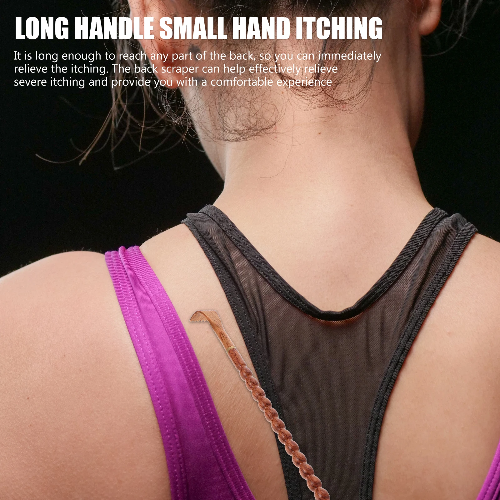 

Wooden Back Scratcher Long H Itch Relief Tool Durable Elderly Portable Material Body Massager Tickling Device