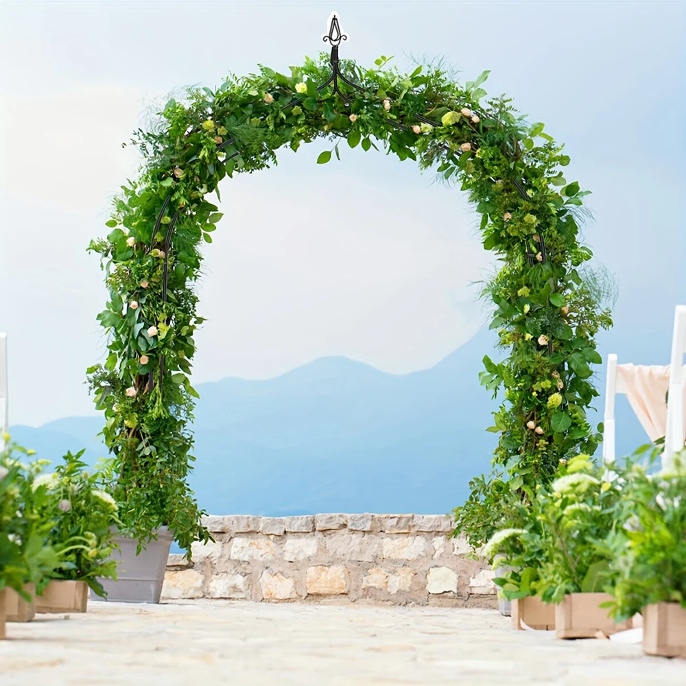 1set Steel Garden Arch Wedding Arch Stand Flower Frame Balloons Archway Outdoor Lawn Activity Decor Birthday Party Decor Props