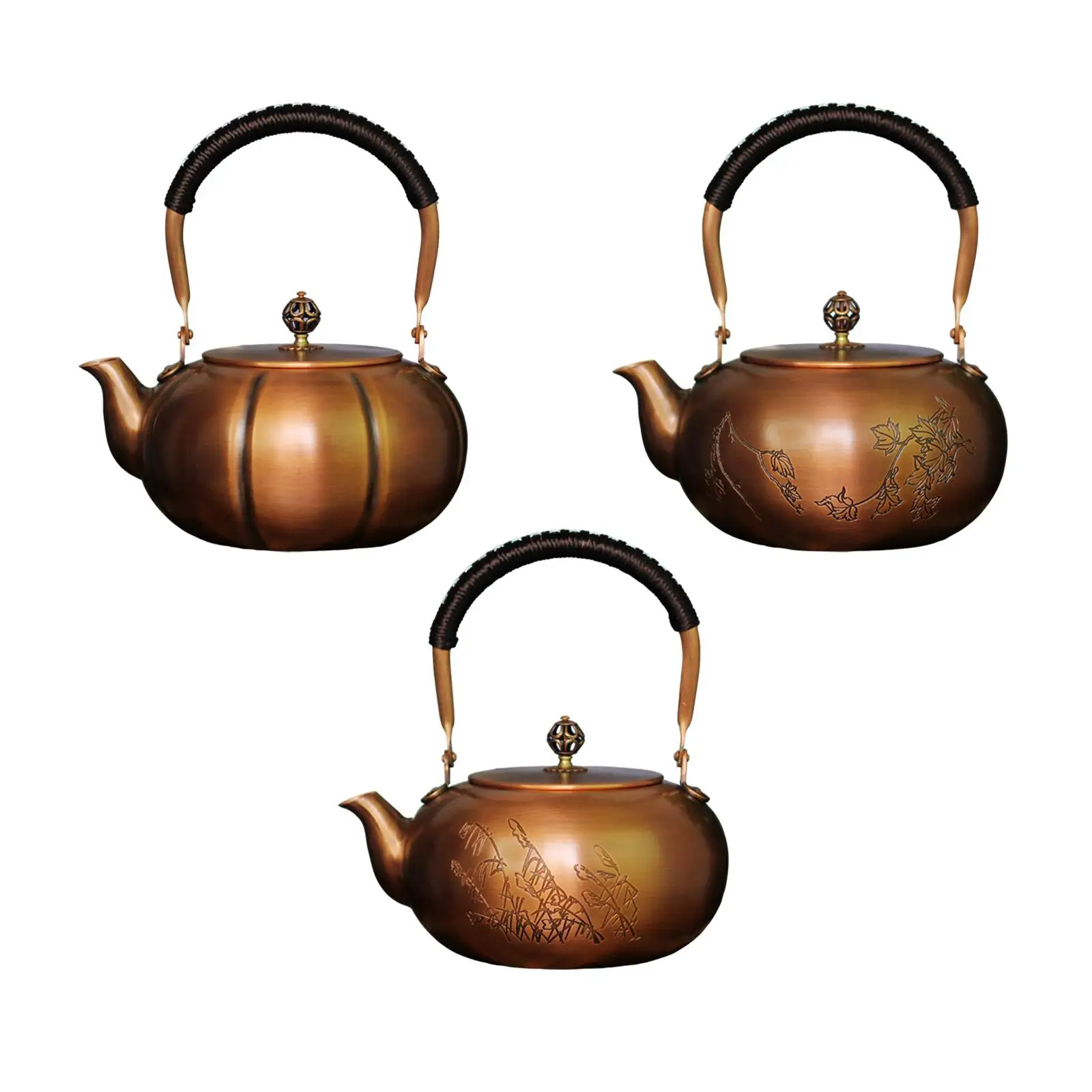 

Stovetop Teapot Coffee Pot Jar Water Milk Warmer with Handle Water Kettle Copper Tea Kettle for Party Kitchen Household