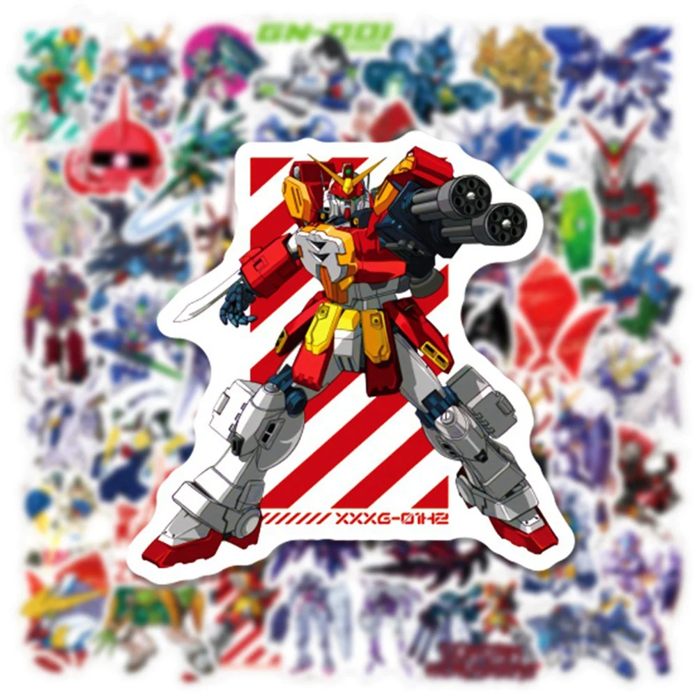 10/30/50pcs Anime GUNDAM Graffiti Stickers for Kids Waterproof Cool DIY Skateboard Motorcycle Laptop Vinyl Cartoon Sticker Pack