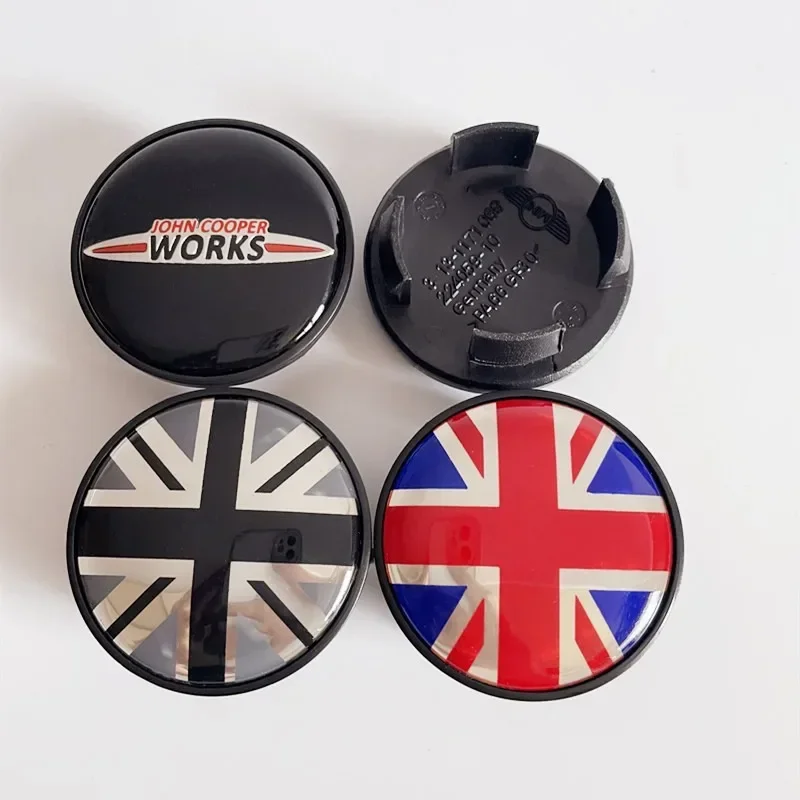 4PCS x 54MM Car Wheel Center Hub Caps Cover Emblem Sticker For Mini Cooper S JCW One R55 R56 R60 R61 F54 Clubman Countryman