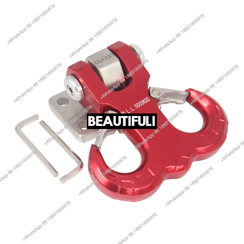 Stainless Steel Creative Base With 7075 Aluminum Alloy Sheep Horn Tow Hook Trailer Hitch Modified Accessories
