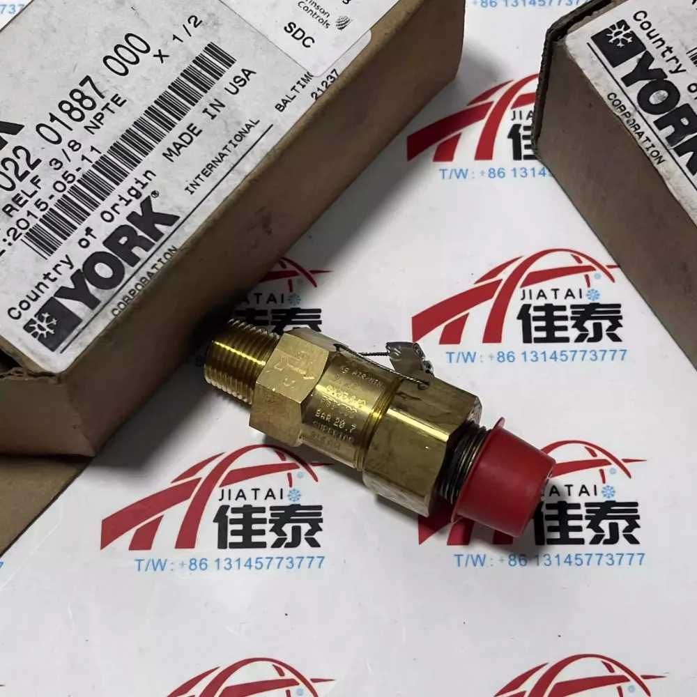 Neu für York 022-01887-000 Überdruckventil, 3/8" NPTF x 1/2" Flare