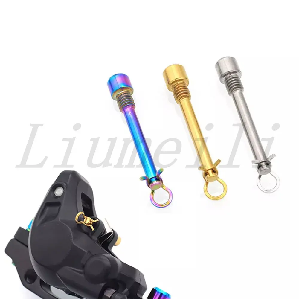 Liumeili 2pcs M4x26mm Titanium Alloy Bolts for Hydraulic Disc 4*26mm Oil Disc Brake Threaded Pin Screws for MTB Bicycle XT Bike