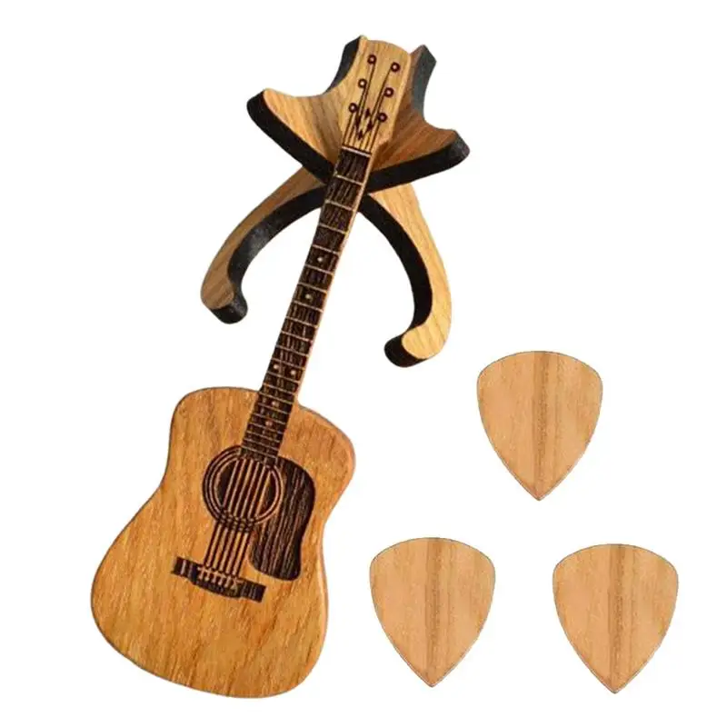 Guitar Pick Case 2024 New Guitar Picks Holder Wooden Guitar Pick Box Exquisite Guitar Pick Holder Box With Holder For Sister