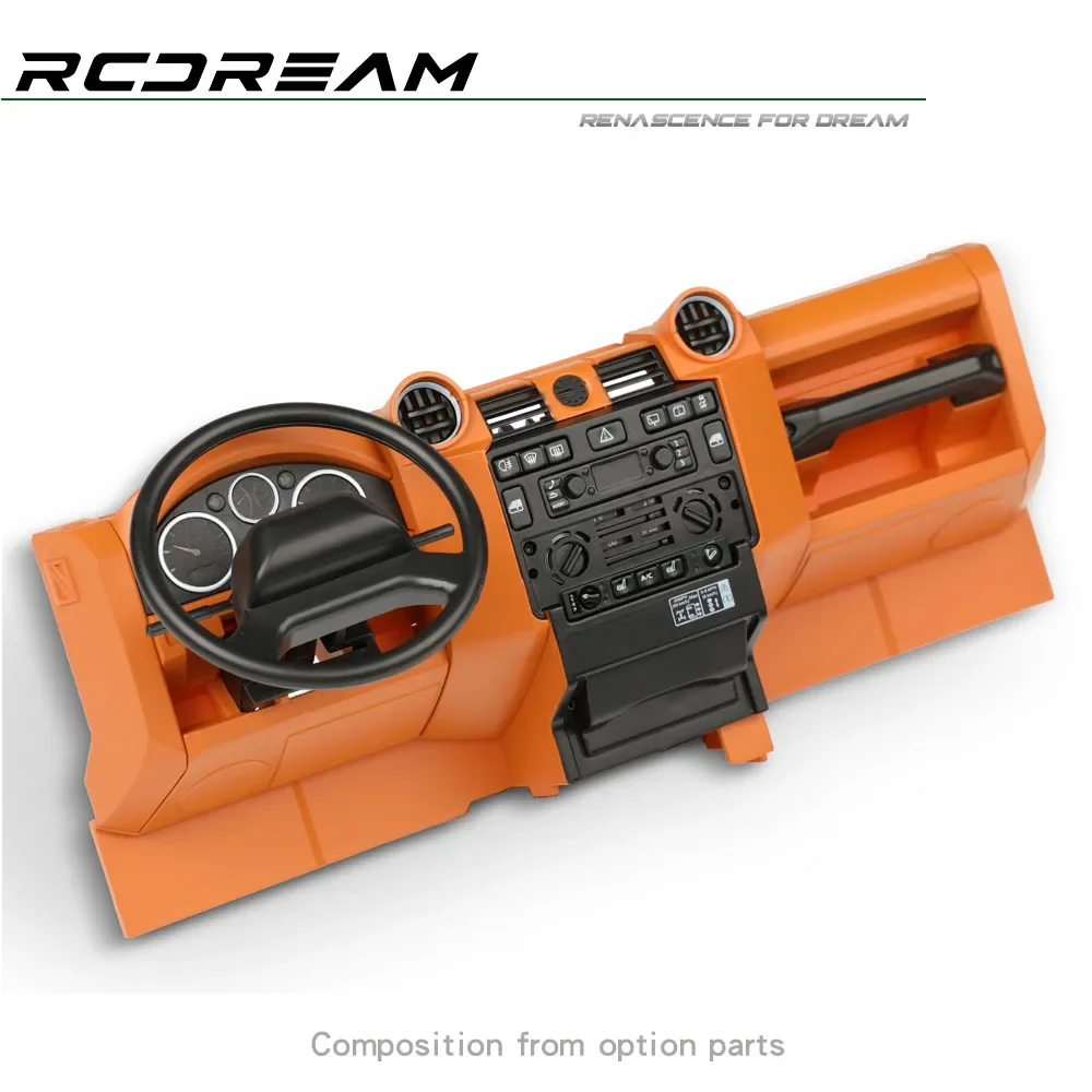 

RCDream Simulated Cockpit Center Console Interior Accessories for 1/10 RC Crawler Car TRX4 Defender Modification Upgrade Parts