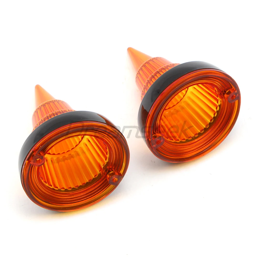 Turn Signal Light Cover Bezel Yellow Lens for Harley Touring Road Glide Electra Glide Road King 1986-2021 Indicator Visor Trim