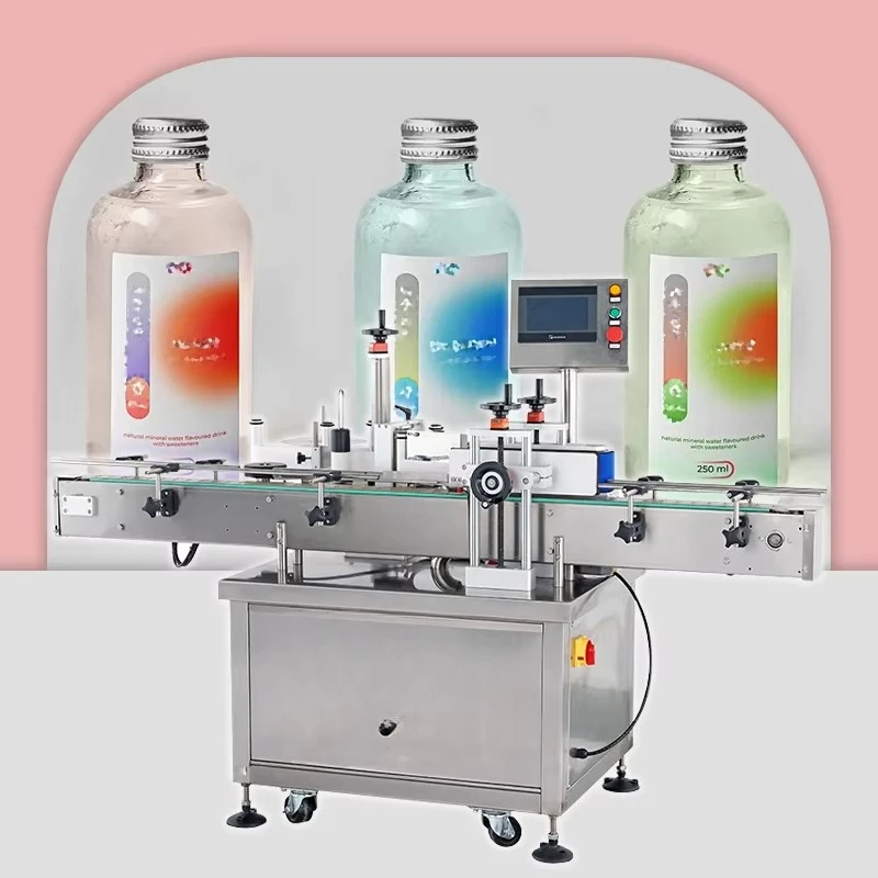 Factory OEM Design Intelligent Labeling Equipment Smart Fully Automatic Vertical Round Bottle Side Sticker Labeling Machine