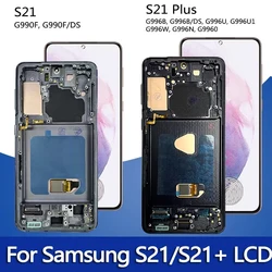 Super AMOLED For Samsung  S21 Plus S21+ 5G G996 G9960 G996F Lcd Touch Screen Digitizer For samsung S21 G991 G990F Display Frame