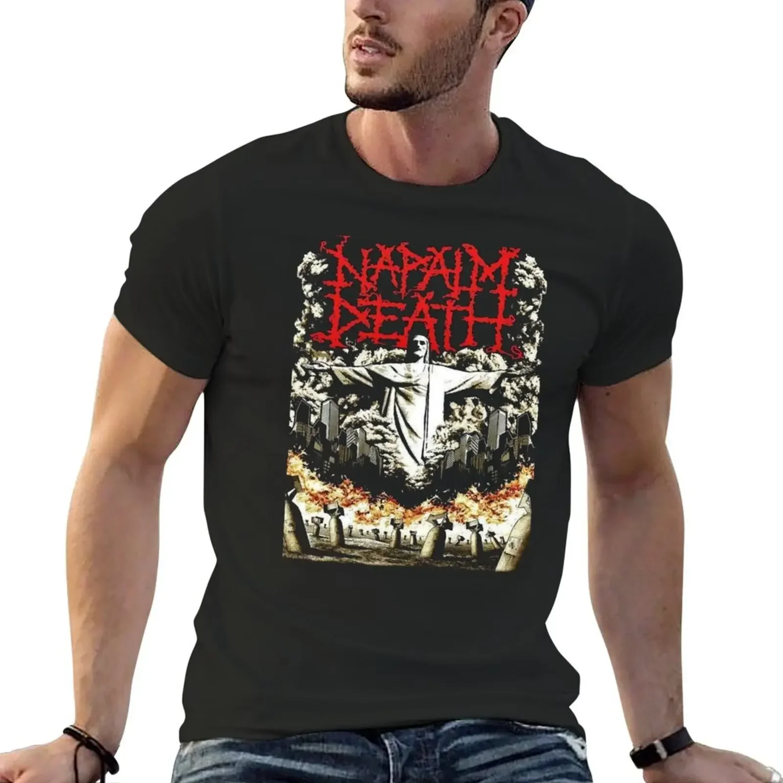 

band top napalm death T-Shirt oversized graphic tee kawaii clothes funny gifts oversizeds Men's t shirts