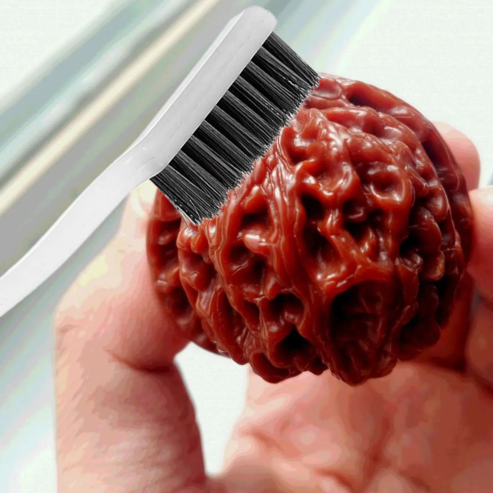 

4Pcs Triple Row Mini Wire Brush Set Stainless Steel for Detailed Cleaning Nuts Rust Paint Remover Small Parts Printer Nozzle