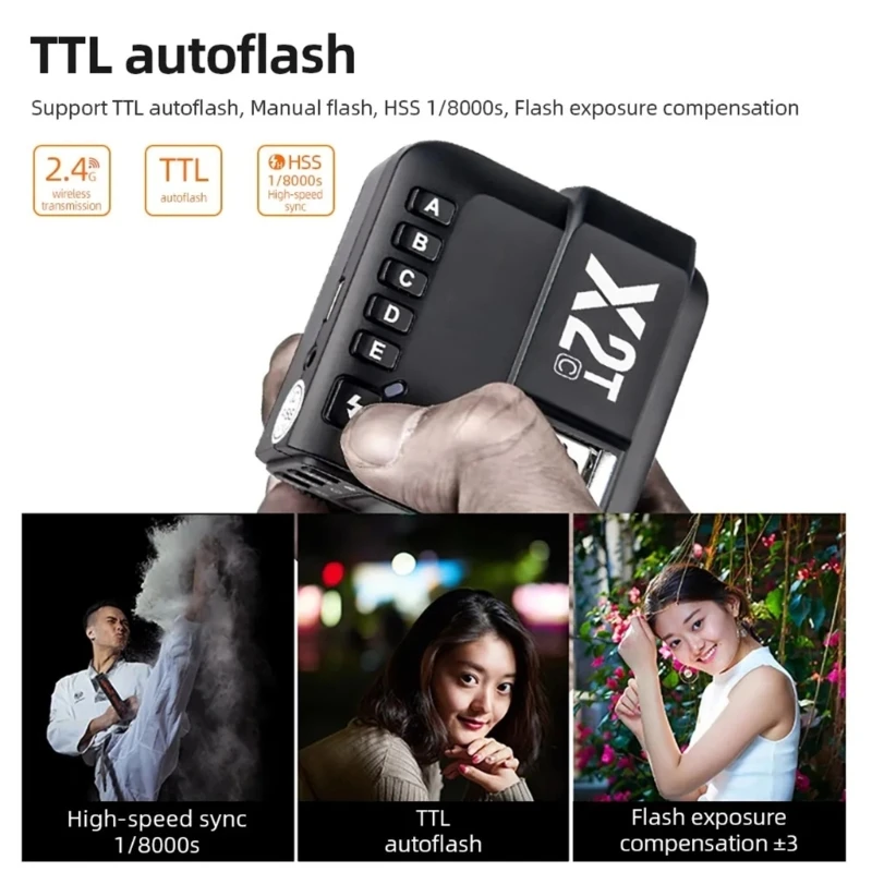 Professional Flash Management Wireless Flash Triggers for Compatible Cameras X2 X2T-C X2T-N X2T-S X2T-F X2T-O X2TP