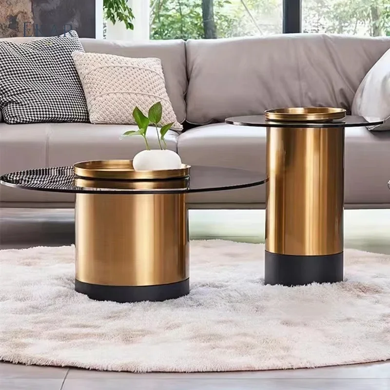 

Новый дизайн, современный стеклянный журнальный столик из нержавеющей стали, роскошный журнальный столик