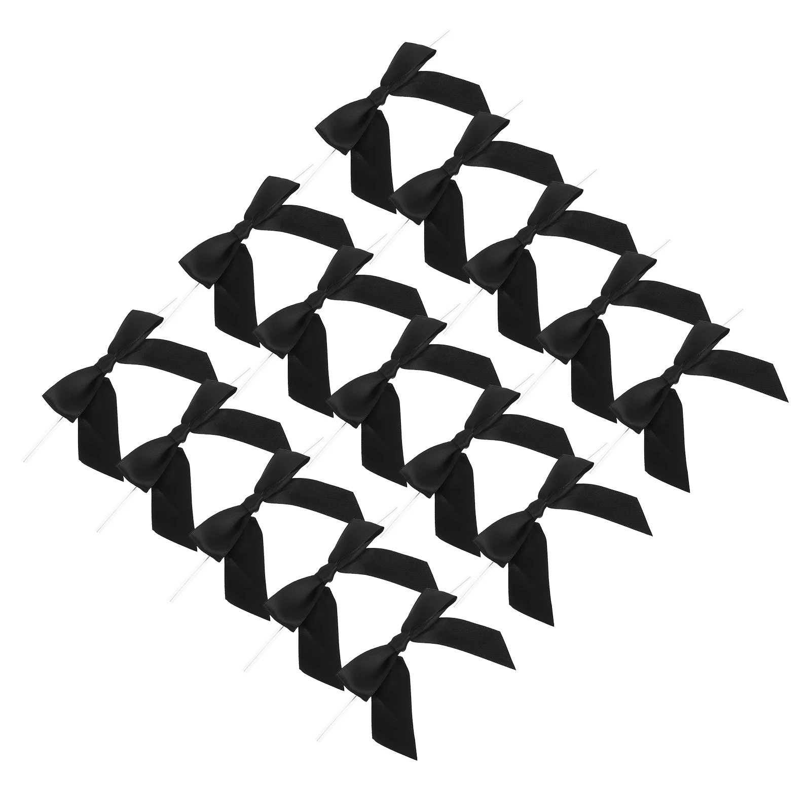 

50 Pcs Gift Wrapping Bow Bows for Cake Party Velvet Black Ribbon Diy Sealing Ties Baking Bag Lollipop Twist