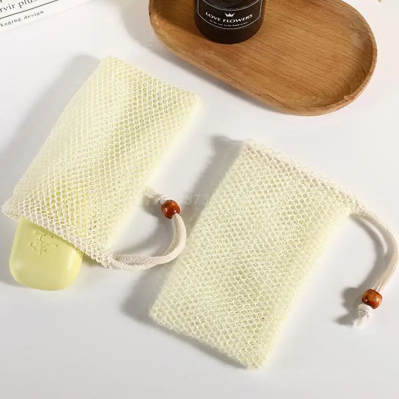 Foam Mesh Bag Can Be Decorated Soap Sustainable Shower Accessories Exfoliating Mesh Bag Gentle Skin Bubble Net Soap Bag