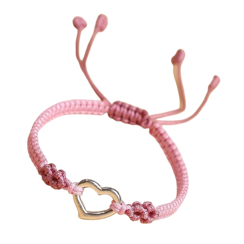 Stylish Love Heart Woven Bracelets Jewelry Accessory for Women and Girls