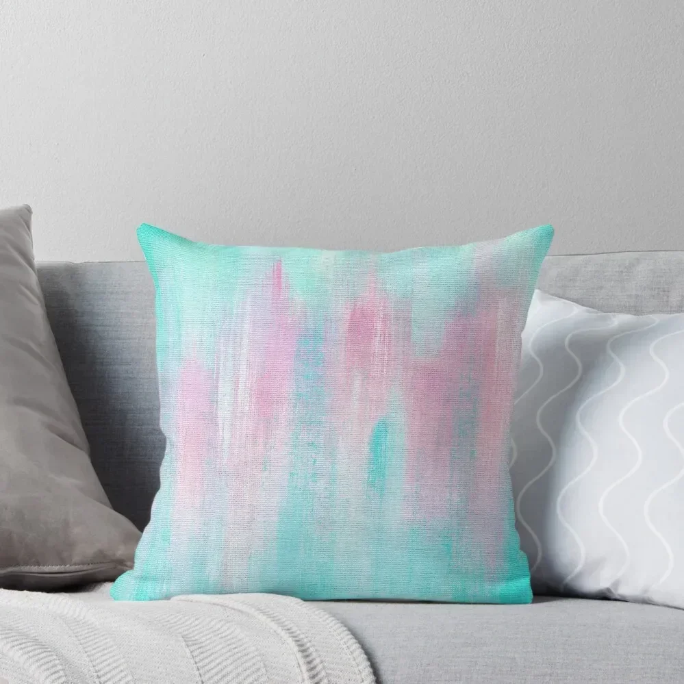 

Turquoise and Pink Pastel Tones Throw Pillow Pillow Case Christmas covers for pillows pillow