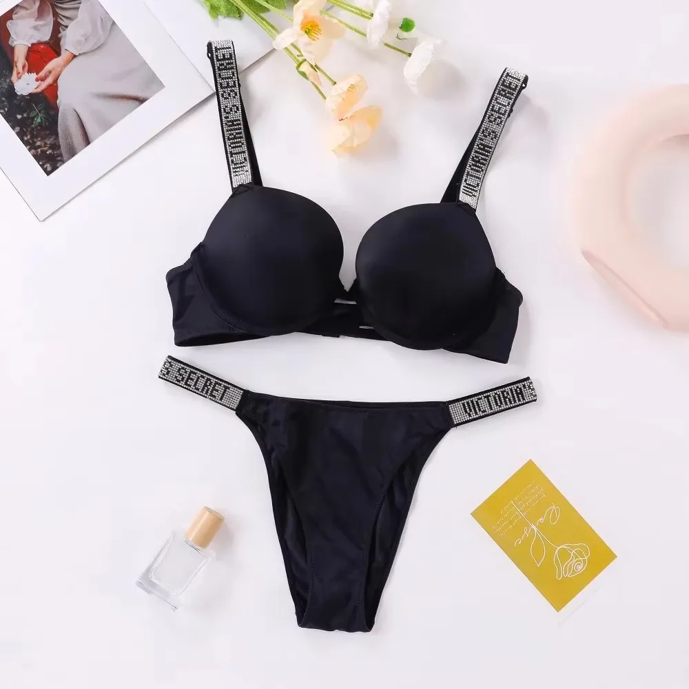 Victoria's Secret Lingerie Set Lace Trim Supportive Adjustable New Classic Bra and Panty Set Lace Lingerie Sets Women's Sexy image 5