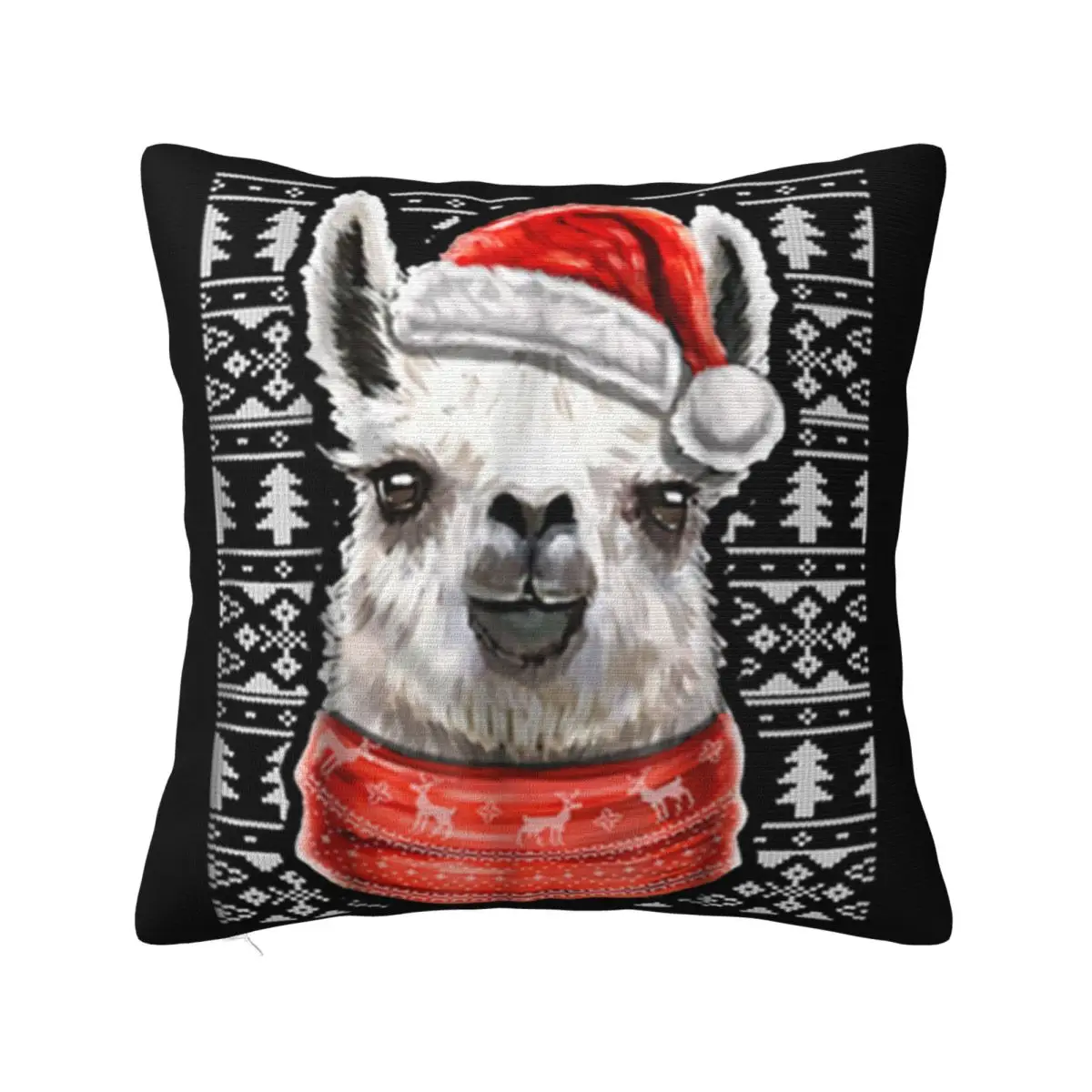 Original Ugly Christmas Llama Christmas Llama Gift Girl Swag Promotion Youth Street Style Pillow Case