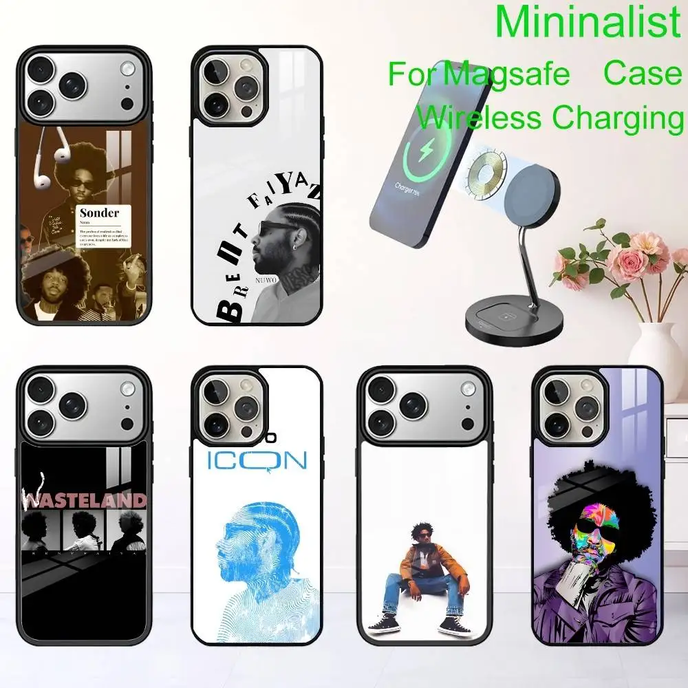 

B-Brent Faiyaz-z Icon Phone Case For iPhone17,16,15,14,13 Plus,Pro Max Magnetic For Magsafe Wireless Charging