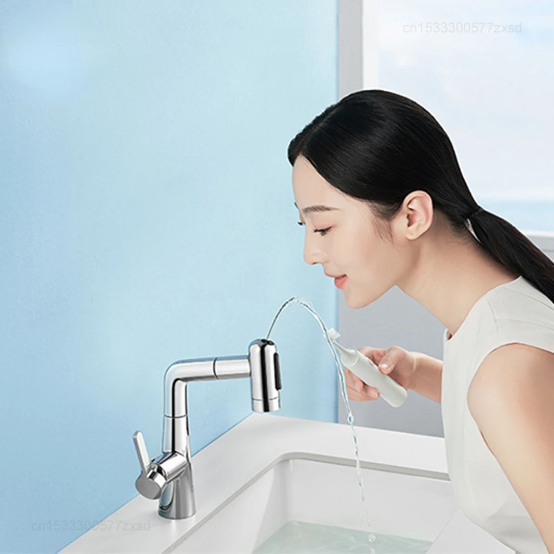 Xiaomi Mijia ดึงอ่างล้างหน้าก๊อกน้ำ S1 Splash-Proof Silent แรงดันก๊อกน้ำ38ซม.กว้างดึง720 ° Universal หมุน