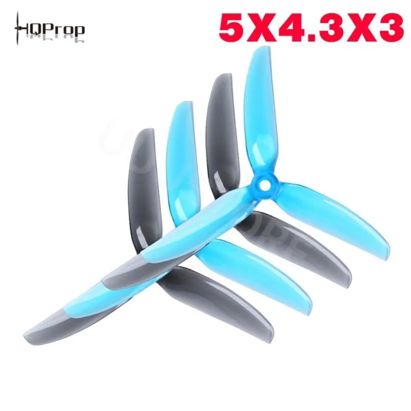 HQPROP 5X4.3X3 V2S 5043 5inch 3blade/tri-blade propeller prop (2CW+2CCW) Poly Carbonate for RC FPV Freestyle Drone