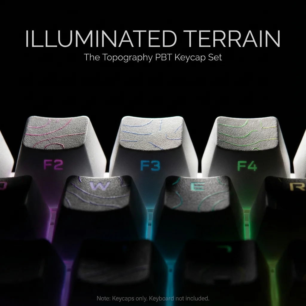 2025 Super Contour Side Glow PBT Keycaps - Original Factory Height, Compatible with 61/68/75/84/87 Keys Mechanical Gaming Keyboa image 4