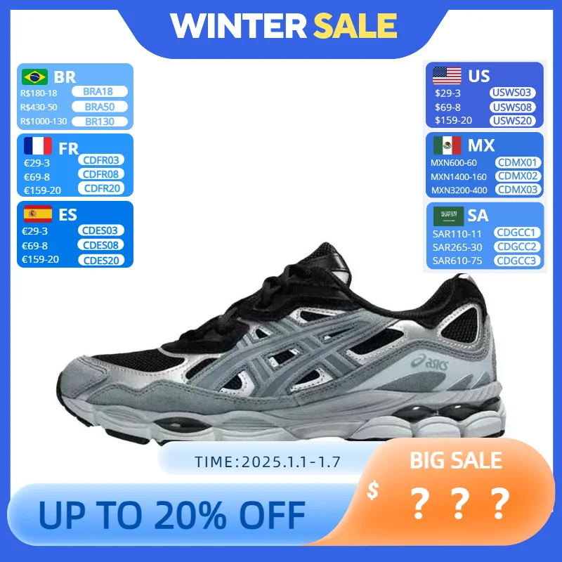 Asics GEL-NYC Men and Women Classic Simple Running Sneakers Outdoor Sport Shoes