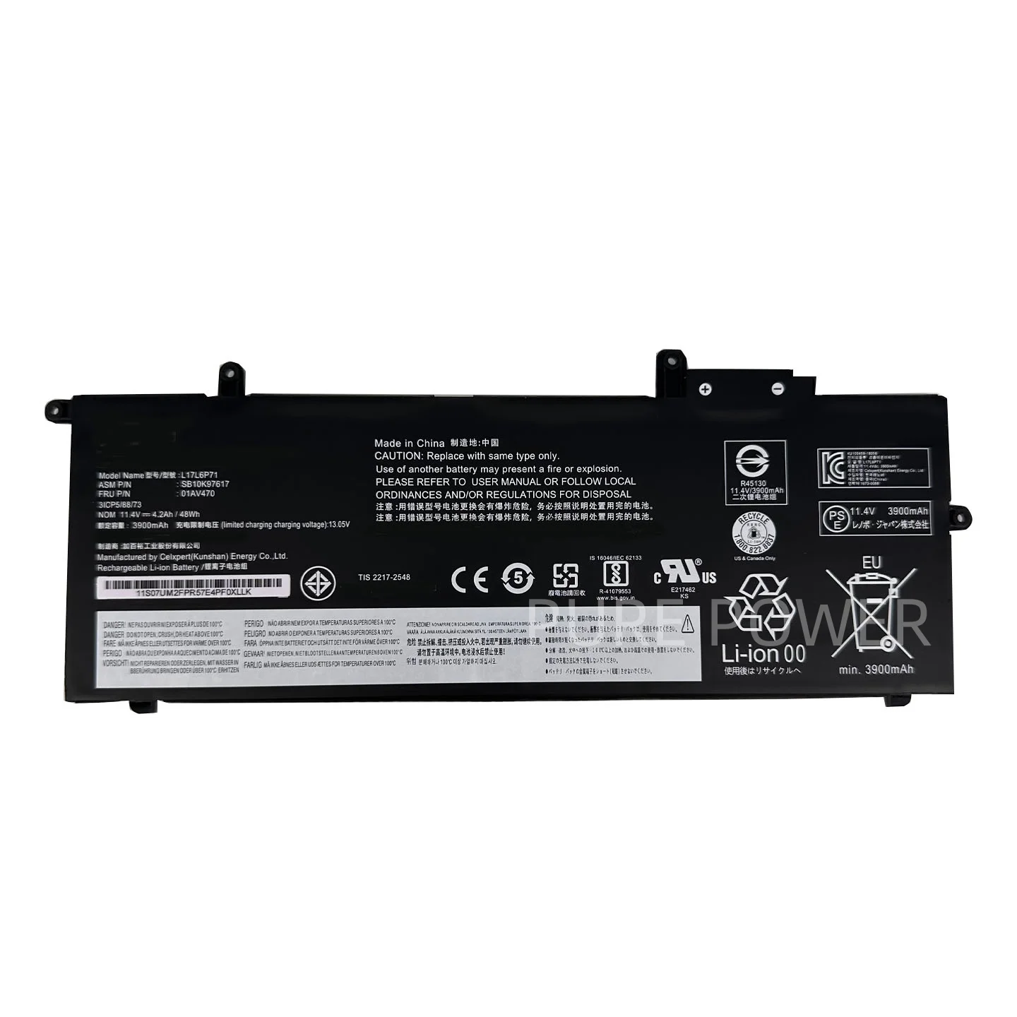 New Laptop Battery L17L6P71 11.4V 48Wh 3900mAh High Quality For Lenovo ThinkPad X280 L17C6P71 L17M6P71 01AV470 01AV471 01AV472