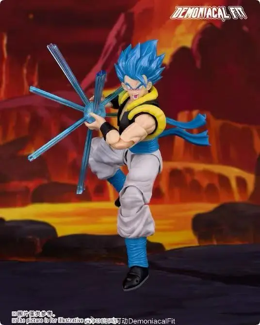 متوفر في المخزون شيطاني صالح Gogeta الشكل لعبة دراغون بول Z SHF بطل الفالس جوجيتا الرقص العليا سوبر سايان جذوع الشكل لعبة الهدايا #6