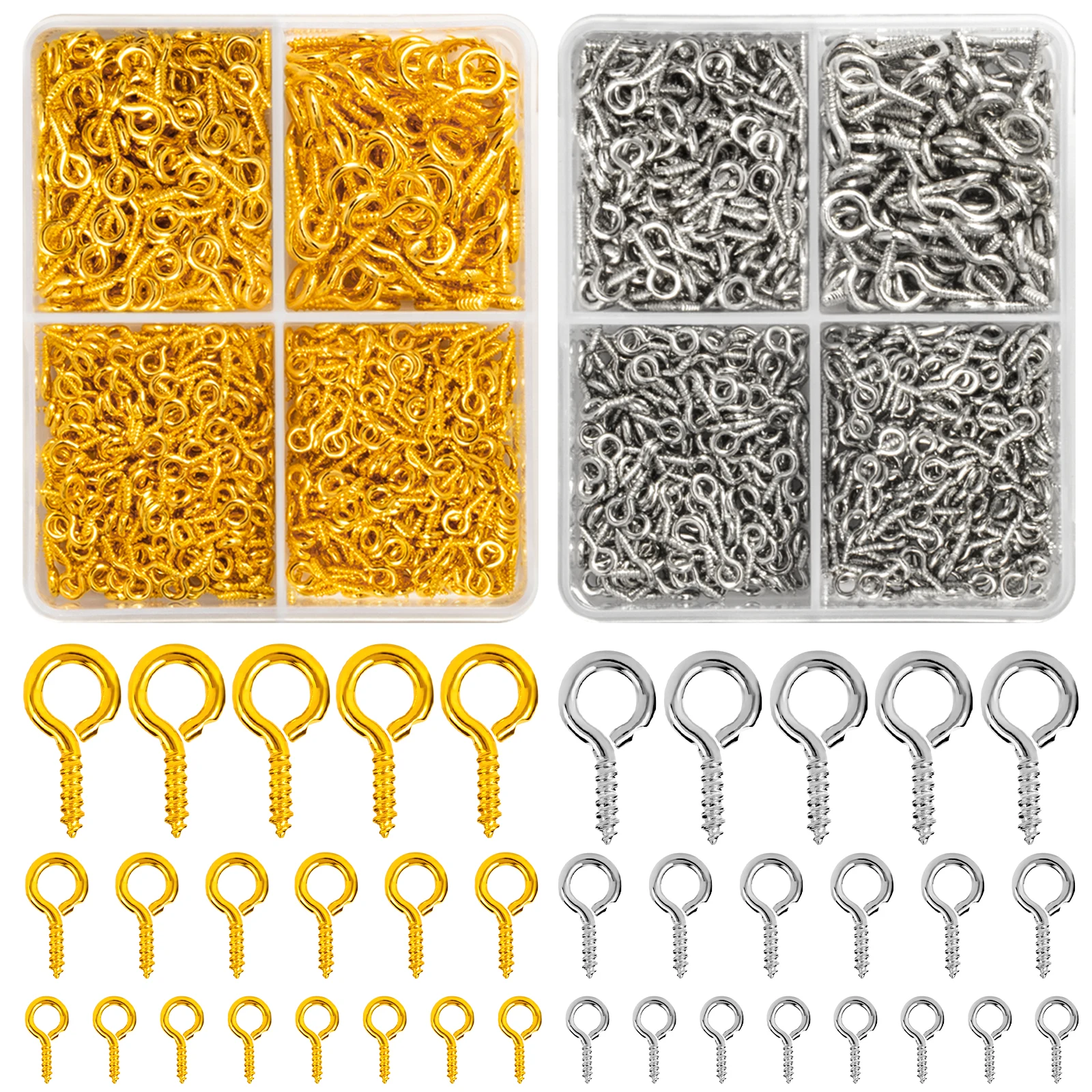 

​​700Pcs Bulk Self-Tapping Screw Eye Pins for Jewelry Making, DIY Crafts, Cork Bottle Charms​