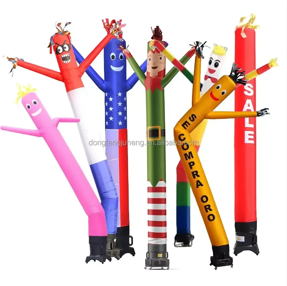 Cheap Blow up Man Dancing Black Inflatable Car Dealer Christmas Clown Dancing air Balloon Man Dancer with Blower for Sale