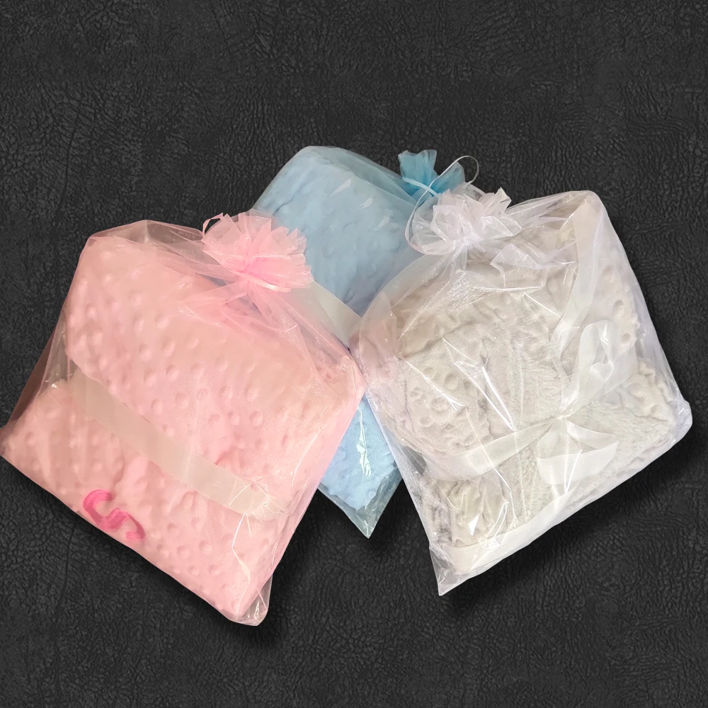 Nome personalizzato coperte per neonato in pile rosa personalizzato per culla, coperta per passeggino, regalo di compleanno per ragazze e ragazzi appena nati