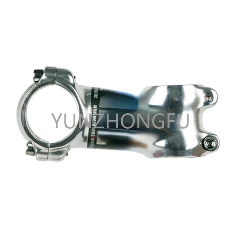 Mountain road bicycle handlebars, silver color 7 degrees and 17 degrees, with short and elongated faucets on the stand pipe