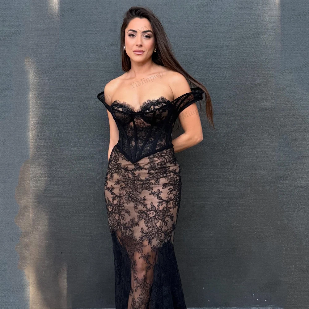 Applique sexy prom dress sweetheart zeemeermin kant mouwloze avondjurken voor vrouwen vestidos elegantes de noche aangepast