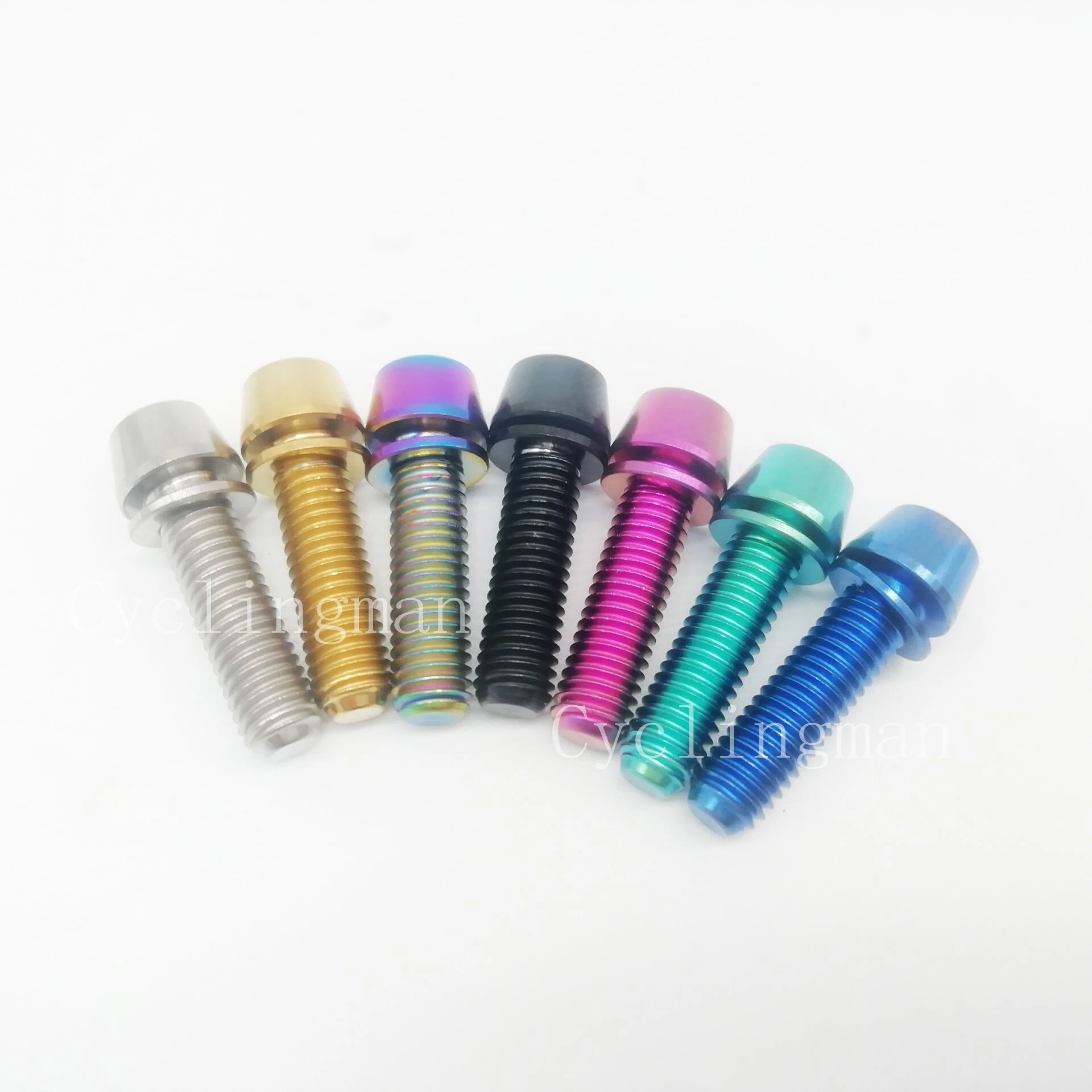 1pc Titanium Ti M5X16mm M5X18mm M5X20mm Bolts Allen Hex Bike Tapered Head Screw With Washer Biycle Accessory