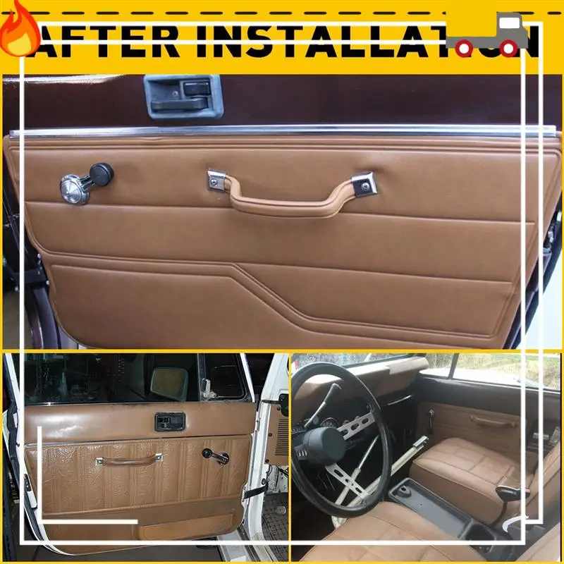 

Discount-Car Inner Door Handle Pull Strap Trim For Jeep CJ5 CJ7 CJ8 For Wrangler YJ 55009801KS Car Interior Replacement Brown