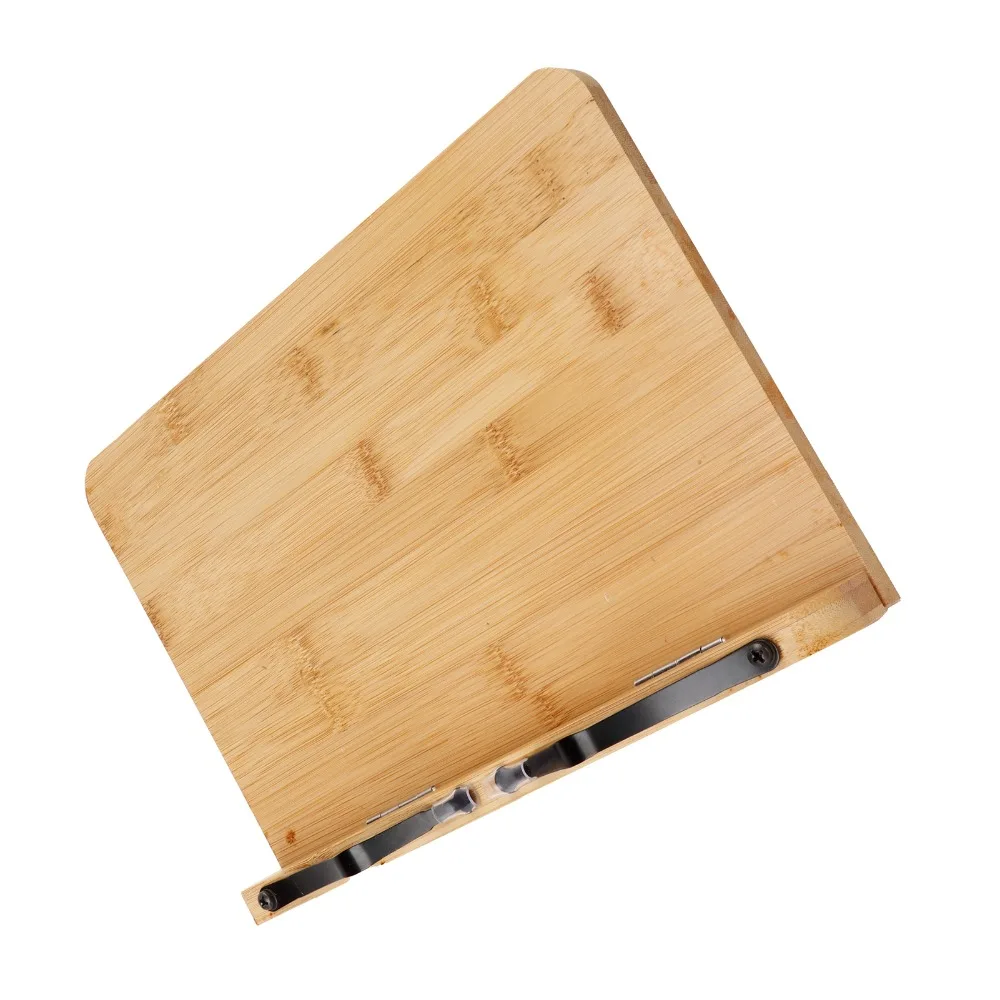 Bamboo Bamboo Book Stand Angle Adjustable Lightweight Adjustable Book Rest Stable Frame 11 x 7.9 x 1.8 in Tabletop Book Support