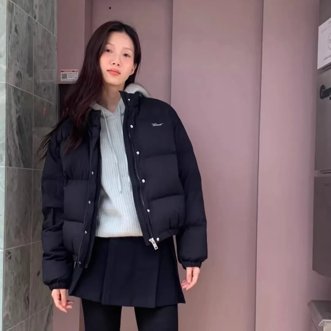 Dongdaemun Tannat قبعة قابلة للفصل خفيفة الوزن أوزة أسفل Jaet ort ملابس خارجية دافئة موسم الشتاء المرأة الكورية Sle فضفاضة تناسب